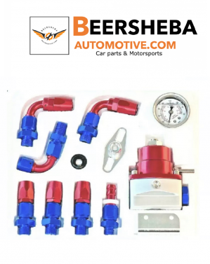Universal Adjustable Fuel Pressure Regulator Oil 40-75 PSI Gauge AN6 Fitting KIT